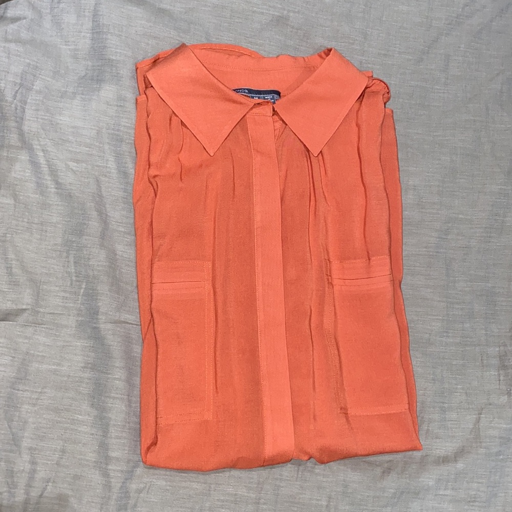 Vince orange sleeveless blouse